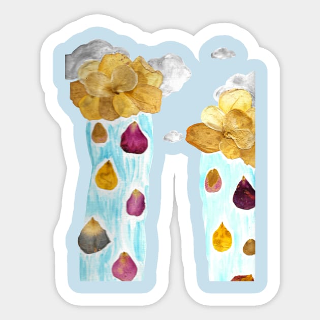 Rose Petal Shower Sticker by okhismakingart_